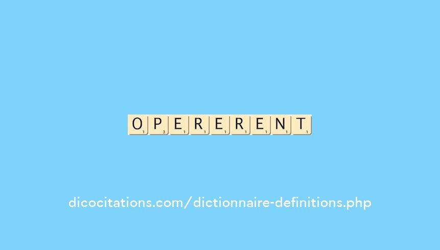opererent opererent