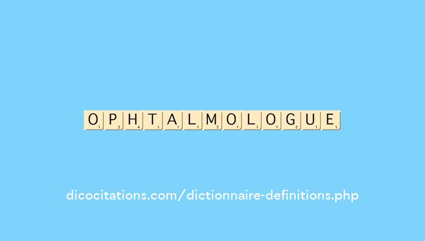 ophtalmologue ophtalmologue