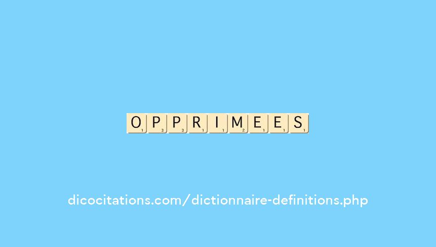 opprimees opprimees