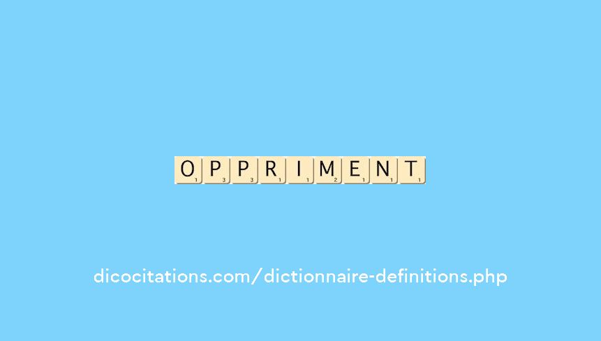 oppriment oppriment