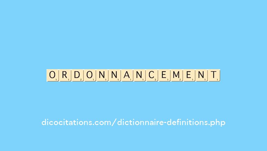 ordonnancement