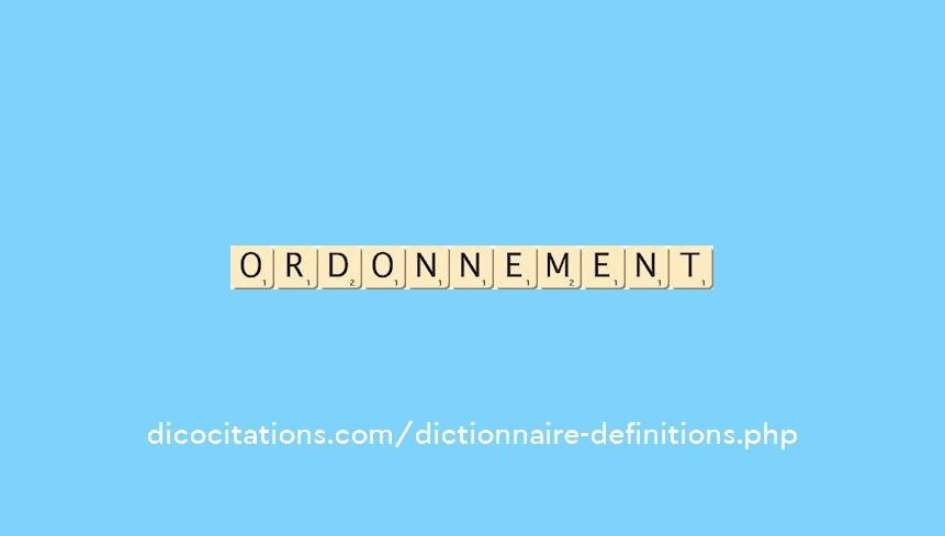 ordonnement