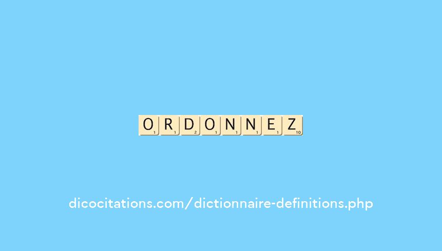 ordonnez