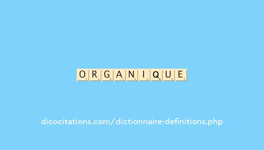organique organique