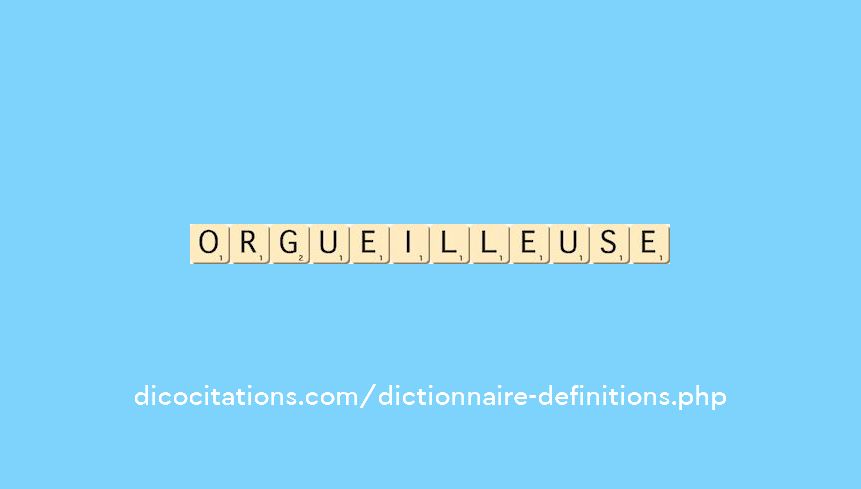 orgueilleuse orgueilleuse