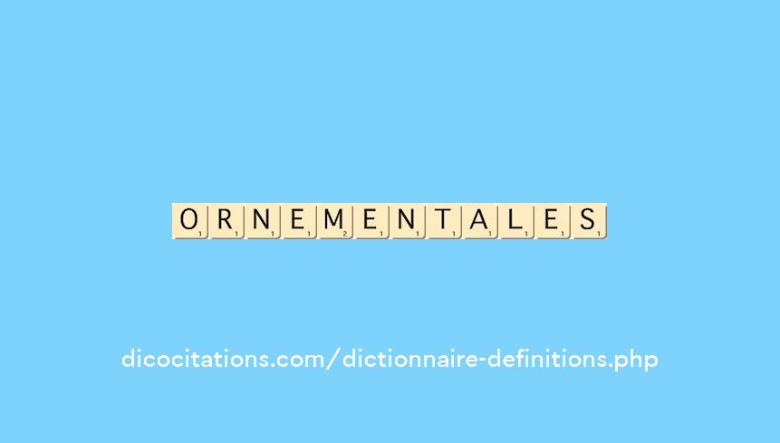 ornementales ornementales