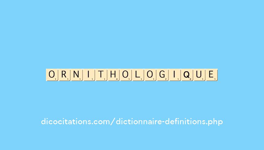ornithologique ornithologique