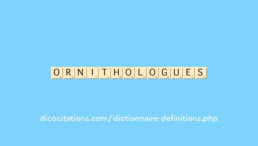 ornithologues ornithologues