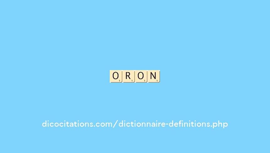oron oron