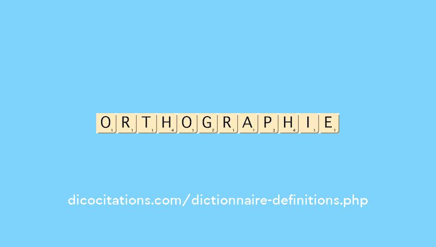 orthographie