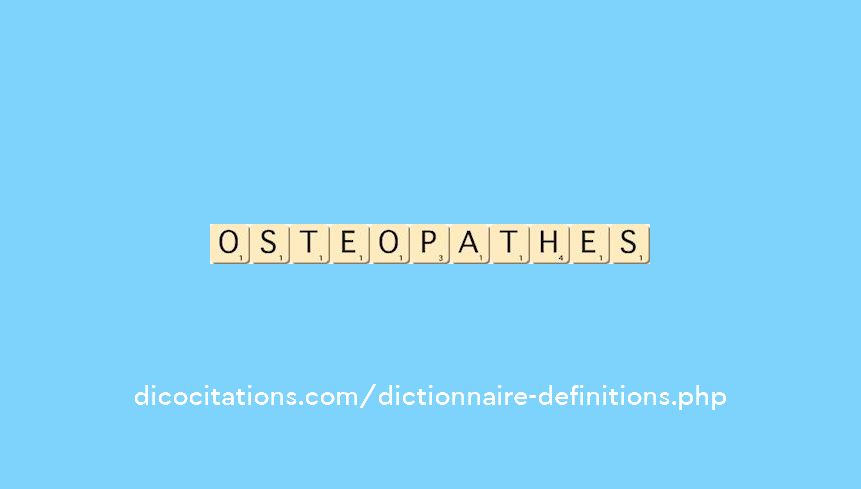 osteopathes osteopathes