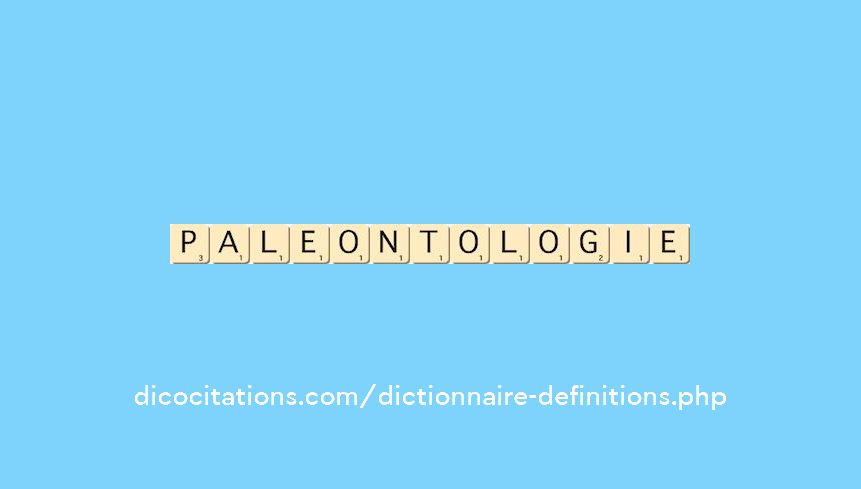 paleontologie paleontologie