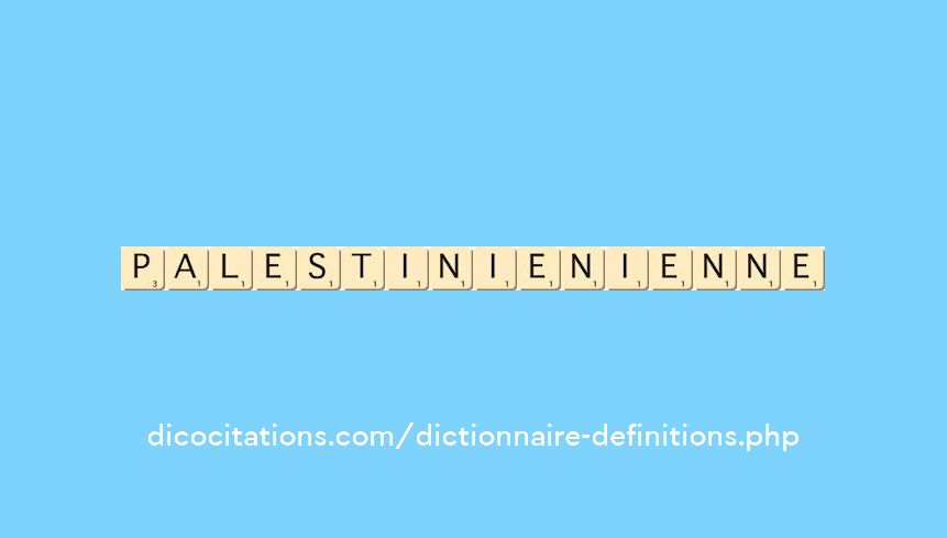 palestinien--ienne