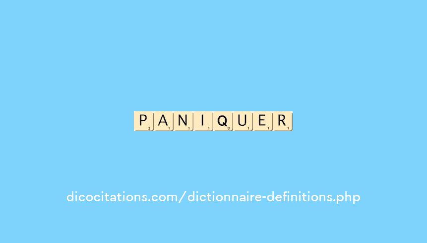 paniquer paniquer