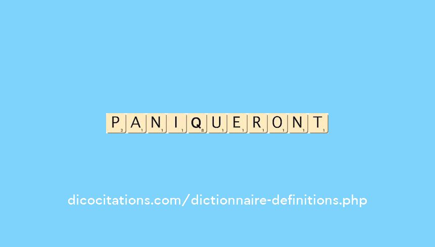 paniqueront paniqueront