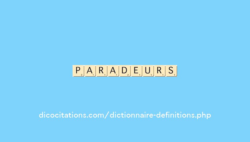 paradeurs paradeurs