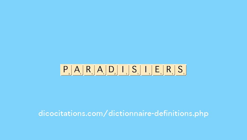 paradisiers paradisiers