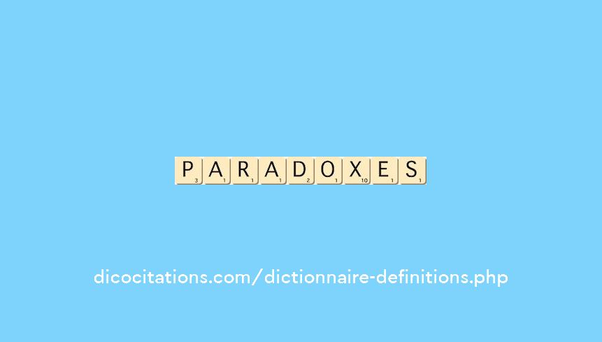 paradoxes paradoxes