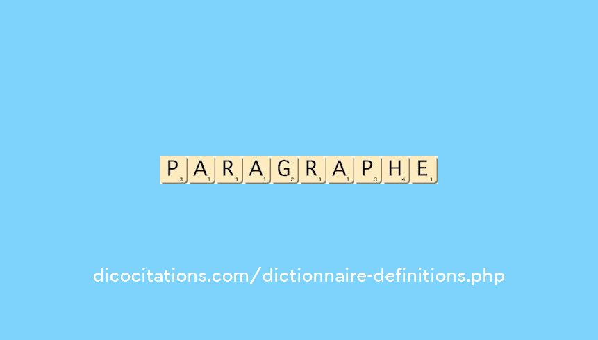 paragraphe paragraphe