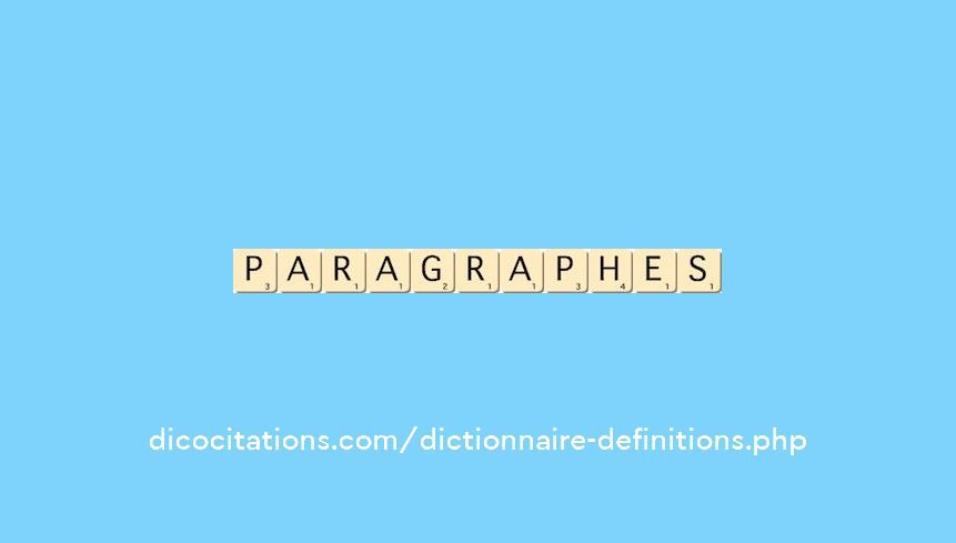 paragraphes paragraphes