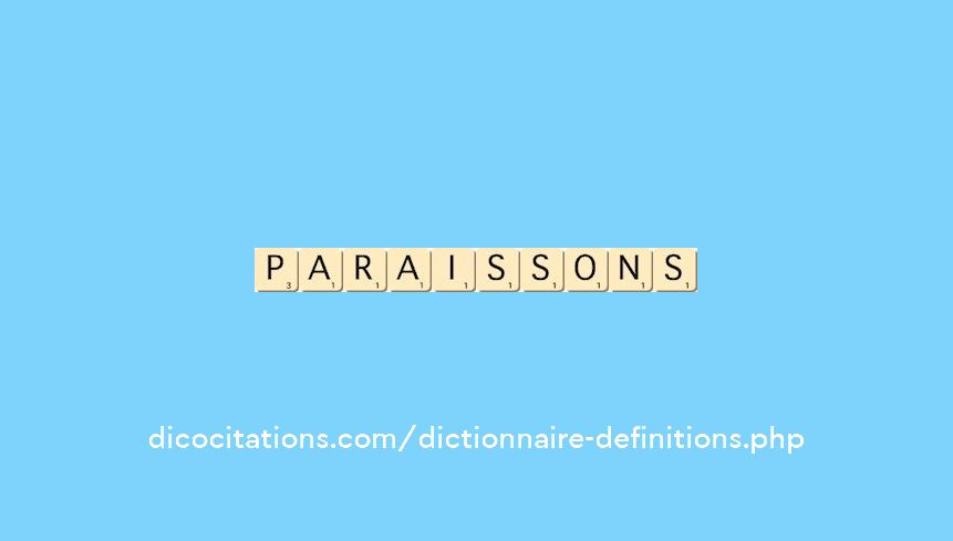 paraissons paraissons