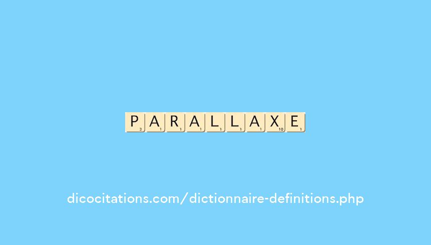 parallaxe parallaxe