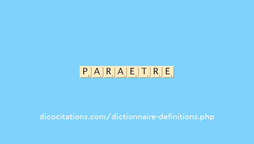 parametre parametre