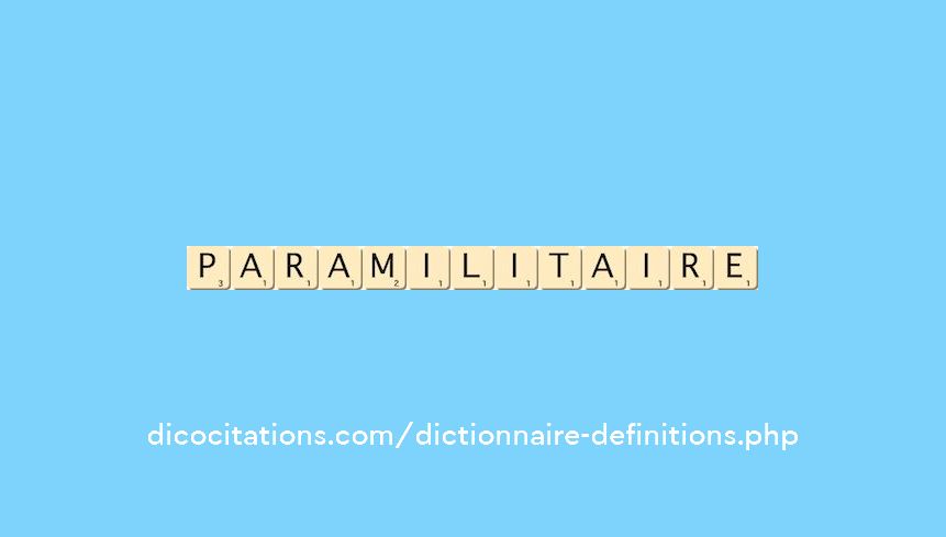 paramilitaire paramilitaire