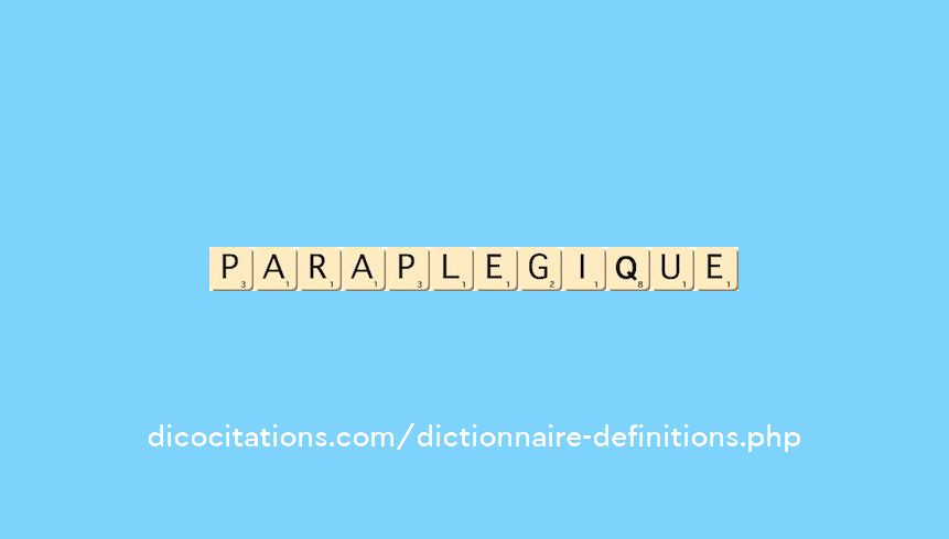 paraplegique paraplegique