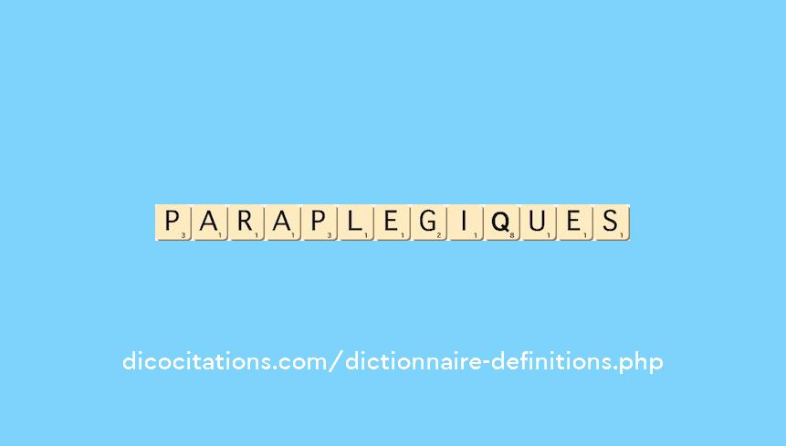 paraplegiques paraplegiques