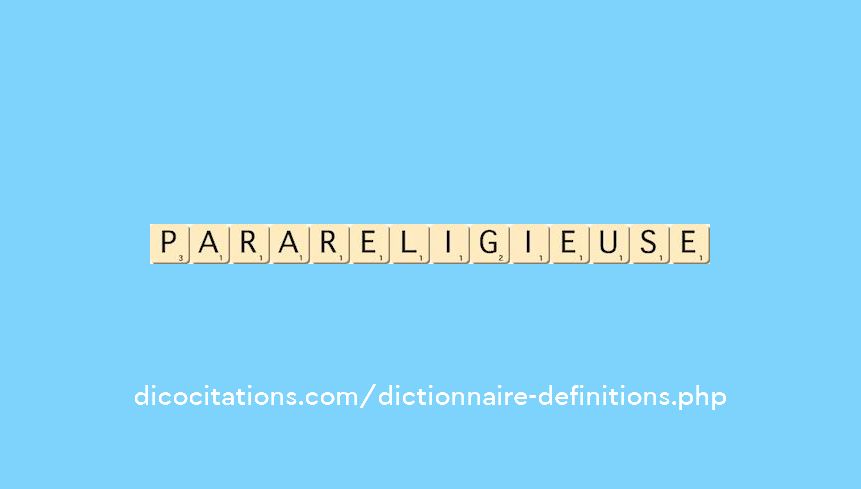 parareligieuse parareligieuse