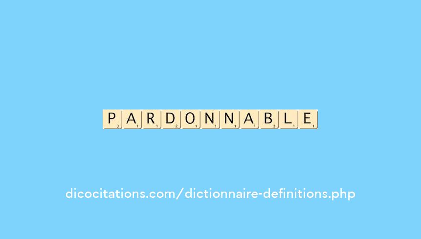 pardonnable