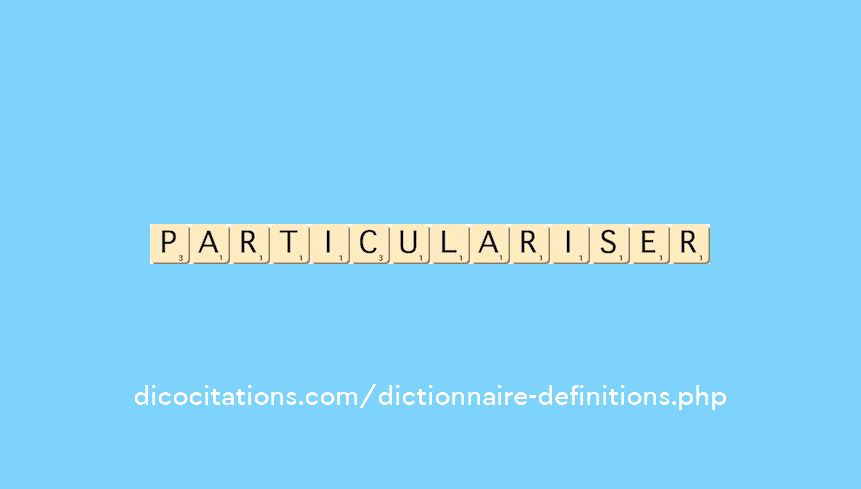 particulariser