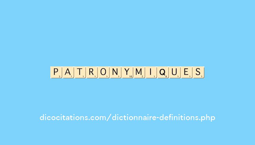 patronymiques patronymiques
