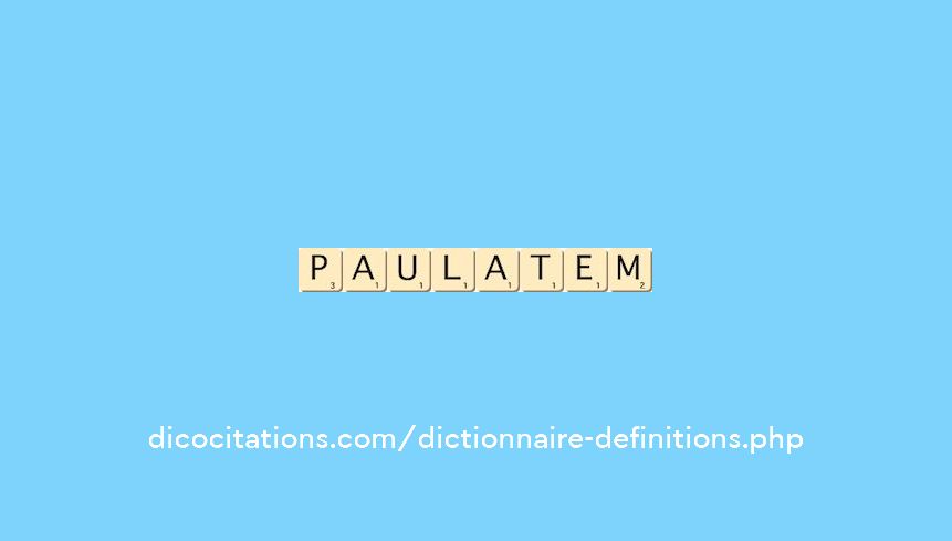 paulatem paulatem