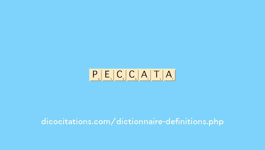 peccata peccata