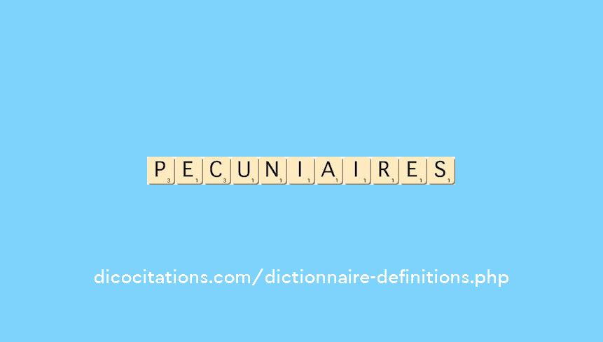 pecuniaires