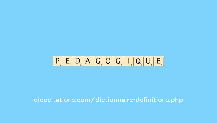 pedagogique pedagogique