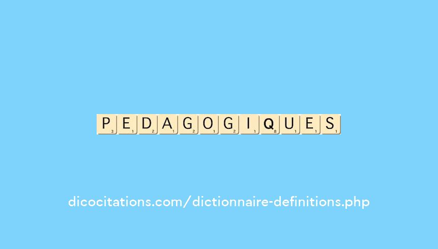 pedagogiques pedagogiques