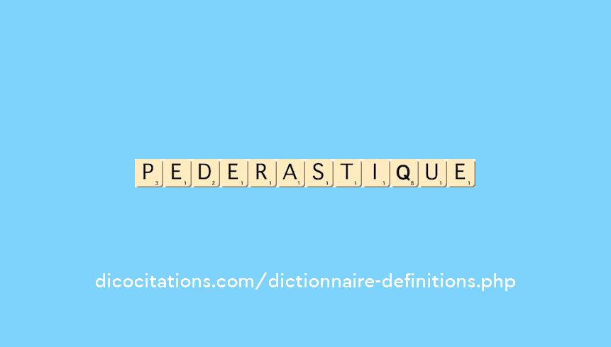 pederastique