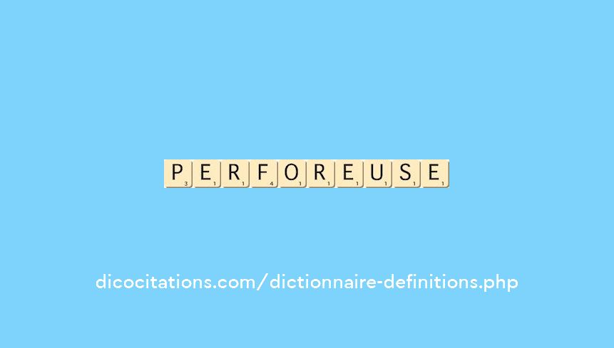 perforeuse perforeuse