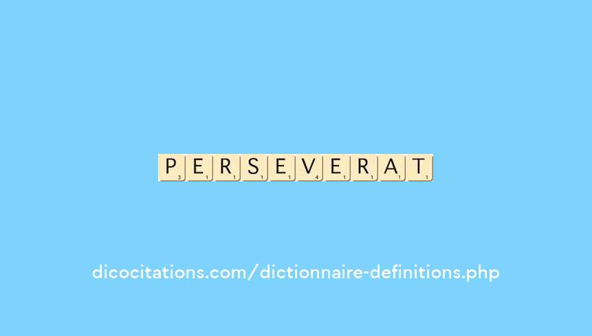 perseverant perseverant