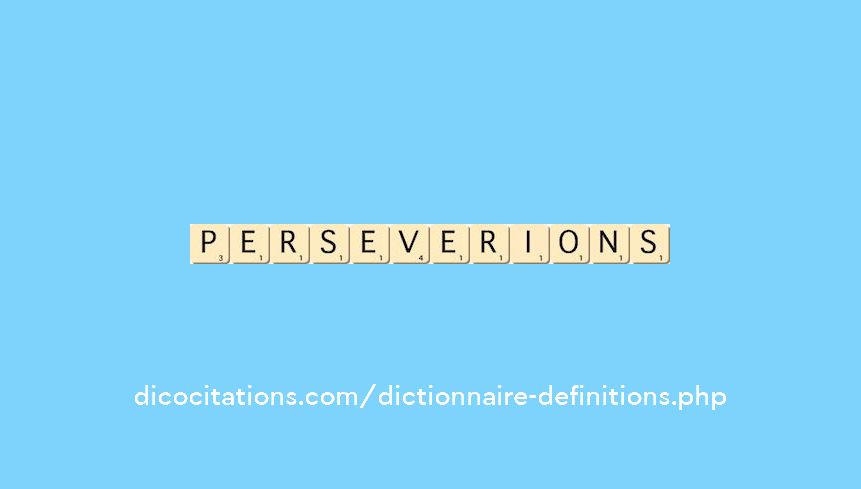 perseverions perseverions