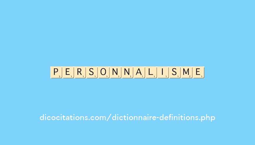 personnalisme personnalisme