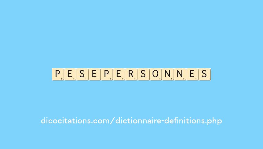 pese-personnes pese-personnes