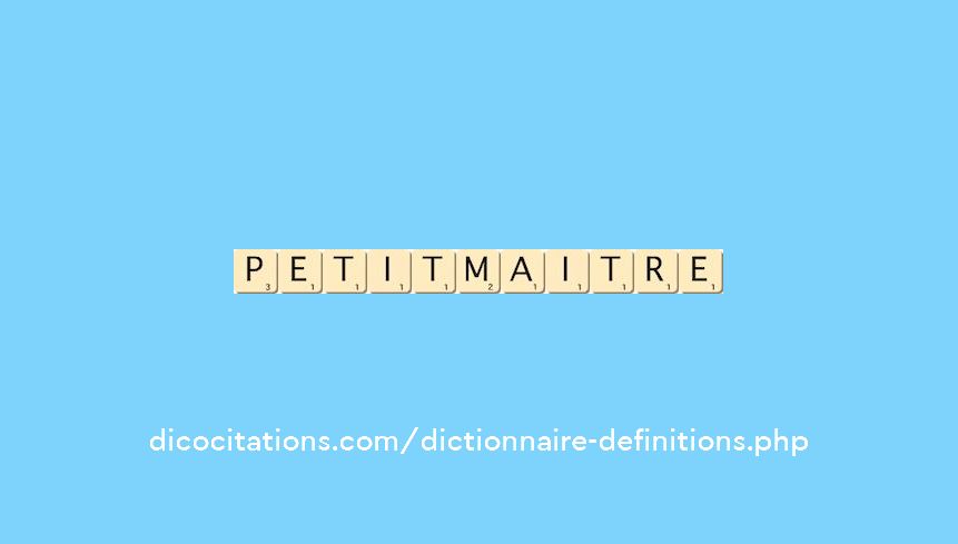 petit-maitre petit-maitre