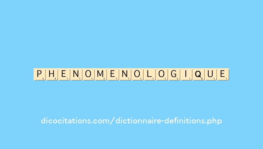 phenomenologique phenomenologique