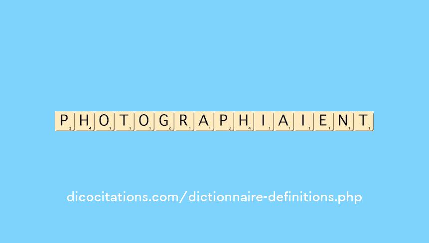 photographiaient photographiaient