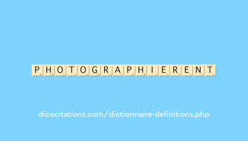 photographierent