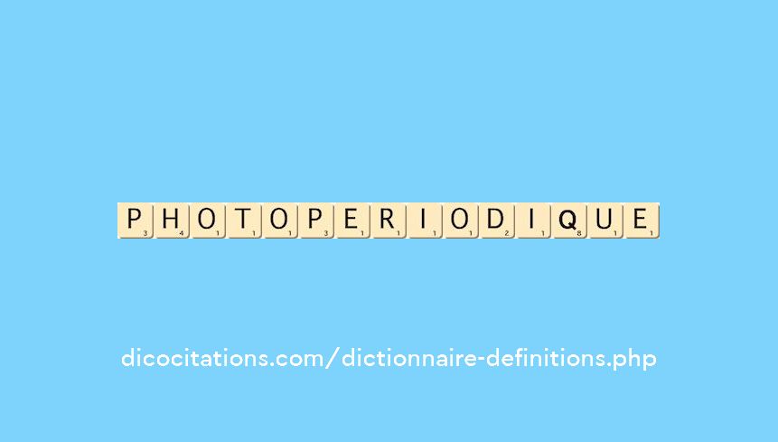 photoperiodique photoperiodique